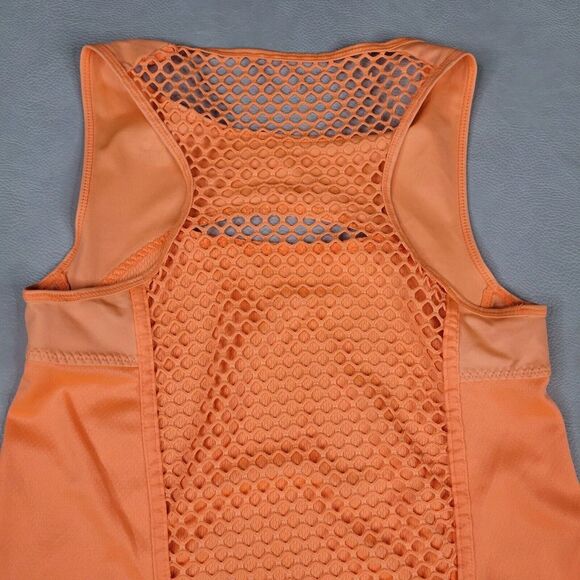 Adidas Womens Climacool Orange Razor Back Tank Top Zip Pocket Size X Small - Picture 5 of 7